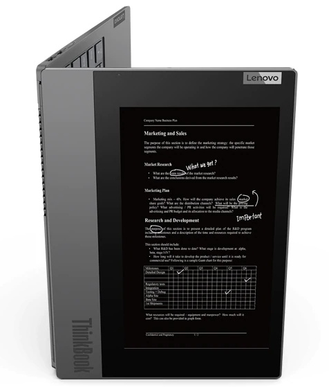 Thinkin'de üretilen Ön Sipariş için LCD ThinkBook Plus Çift Ekranlı Cihazlar, LCD Spor ve E2 Mürekkep Ekranı