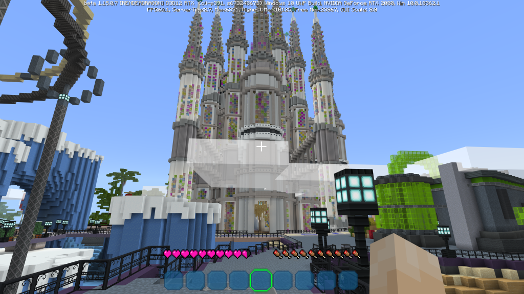 Nhà thờ không ánh sáng trên Minecraft RTX