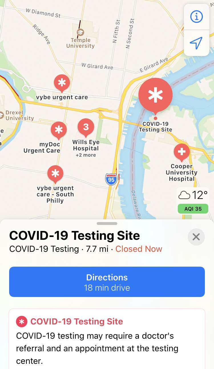 Apple        COVID-19 карта испытаний 4