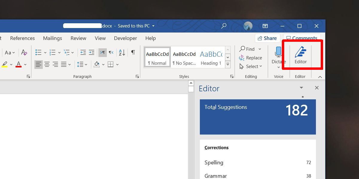 Microsoft 365 2 sử dụng Microsoft Editor trong Word