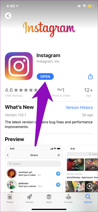 Memperbaiki instagram yang merosakkan masalah iphone 01