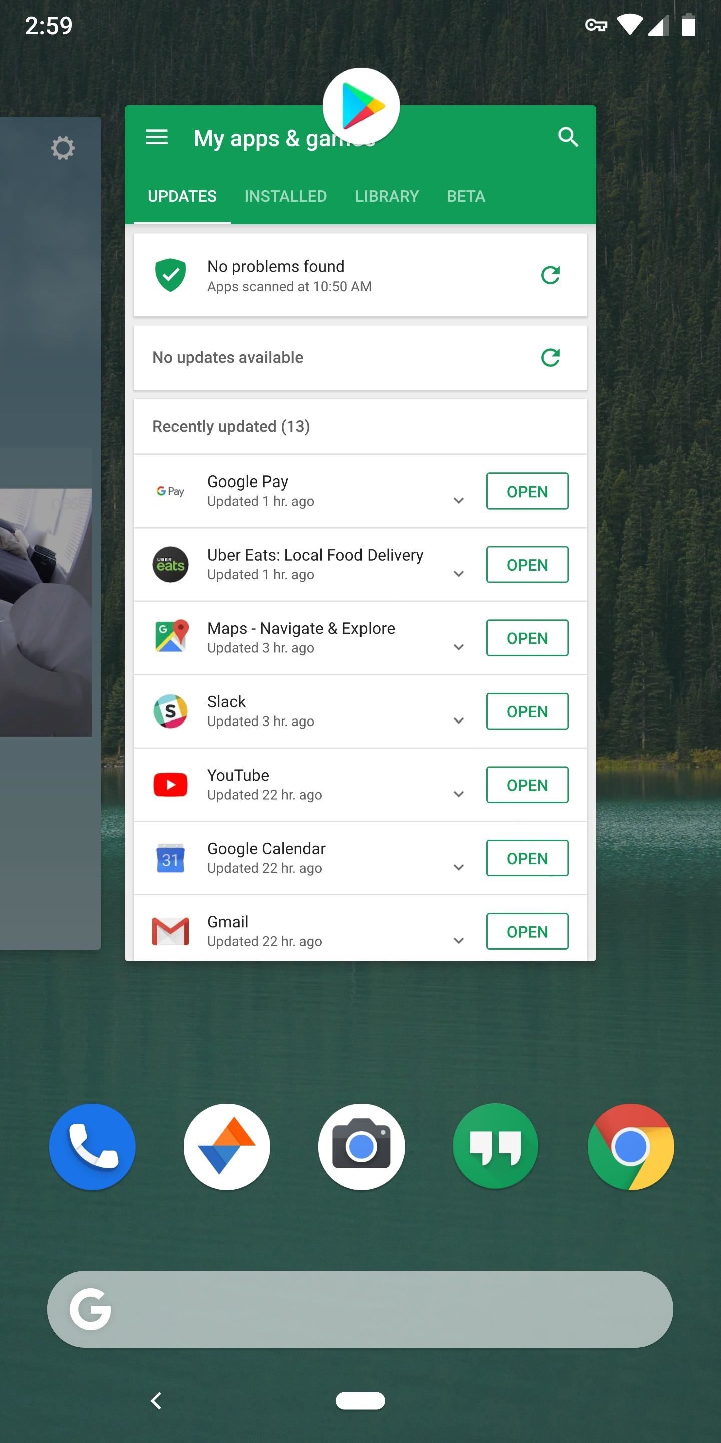 Nhận lại biểu tượng Dock thường xuyên của bạn trên màn hình đa nhiệm Android Pie