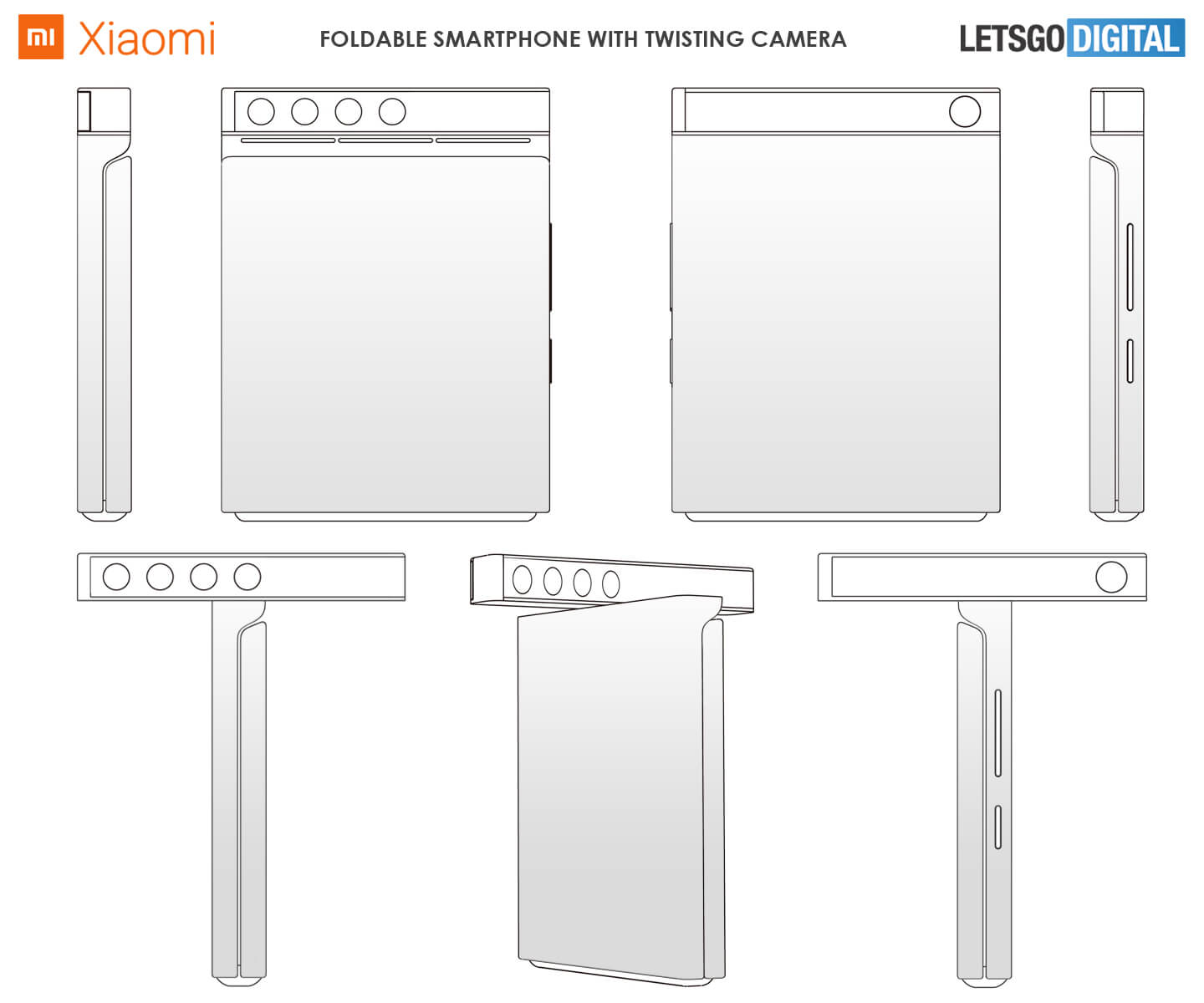 Xiaomi patenterade en mussla med en flexibel display och en roterande selfiekamera