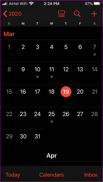 Apple        Календарь против Календарь 5 1