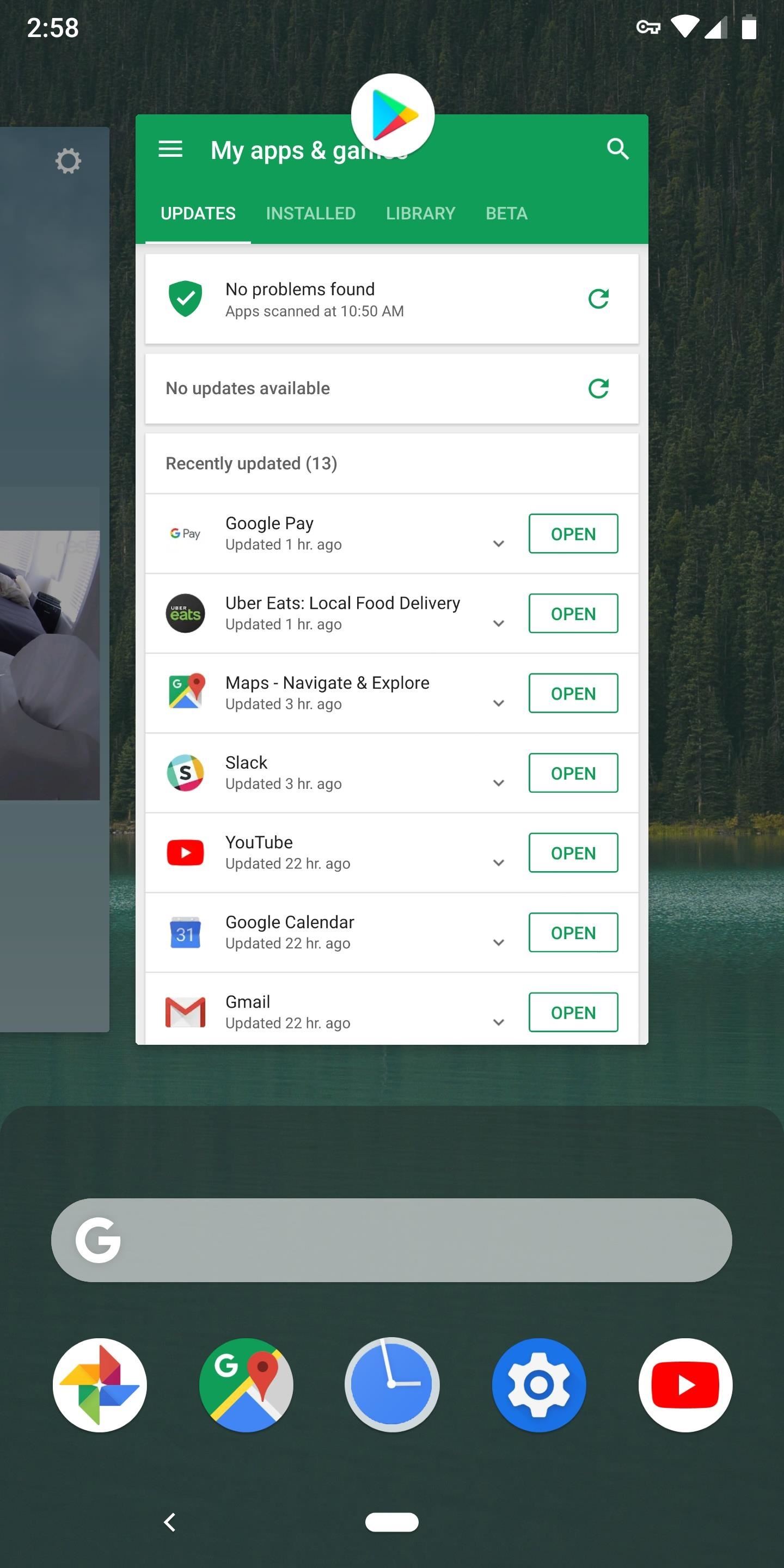 Nhận lại biểu tượng Dock thường xuyên của bạn trên màn hình đa nhiệm Android Pie