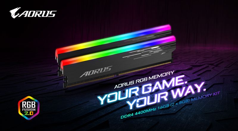 Gigabyte Melancarkan RAM AORUS RGB DDR4 Dengan Frekuensi 4400MHz