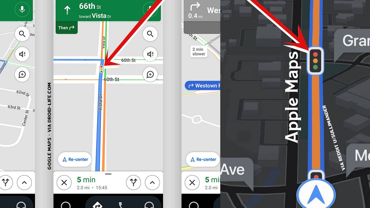 Peta Google menambah (atau menguji) lampu isyarat pada aplikasi Android