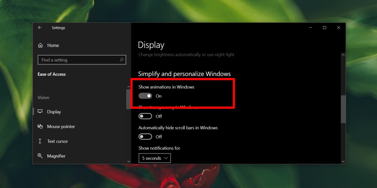 Cara mengaktifkan / mematikan lampu kilat tangkapan skrin Windows 10