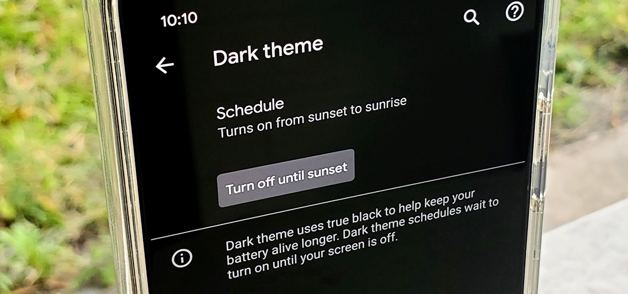 Make Android 10's Dark Mode Turn on Automatically at Sunset