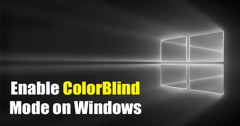 Cara Aktifkan Mode ColorBlind dihidupkan Windows 10 Komputer