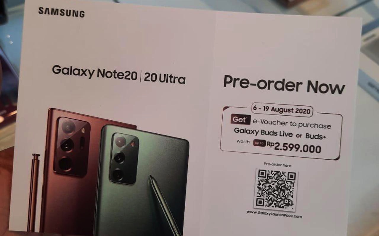 Samsung Galaxy Nota 20 promo pra-pesanan bocor