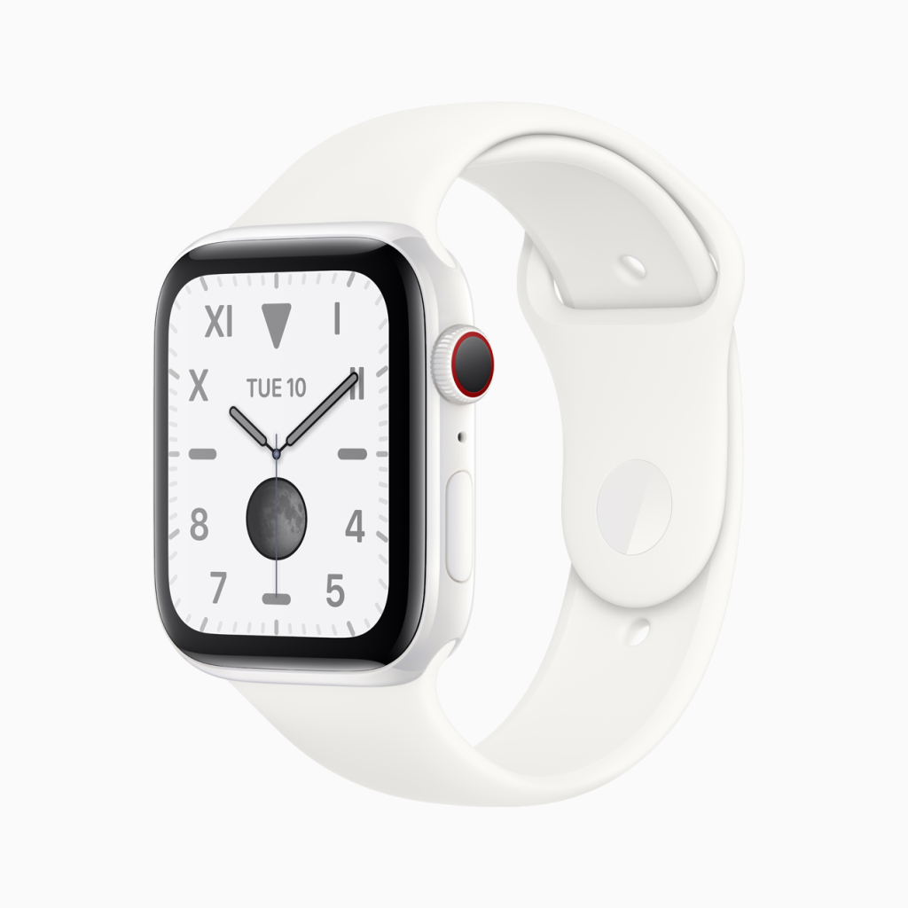 Apple Watch  séria 5 Edícia s bielou keramickou krabičkou.