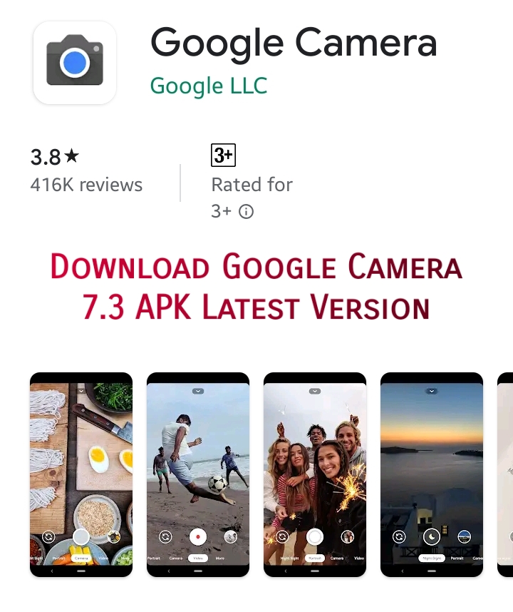 Stiahnite si aplikáciu Google Camera 7,3 Najnovšie APK na telefónoch s Androidom 360