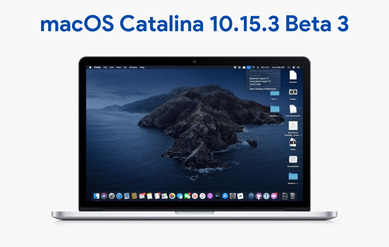 macOS Catalina 10.15.3 beta 3 vydané pre vývojárov 376