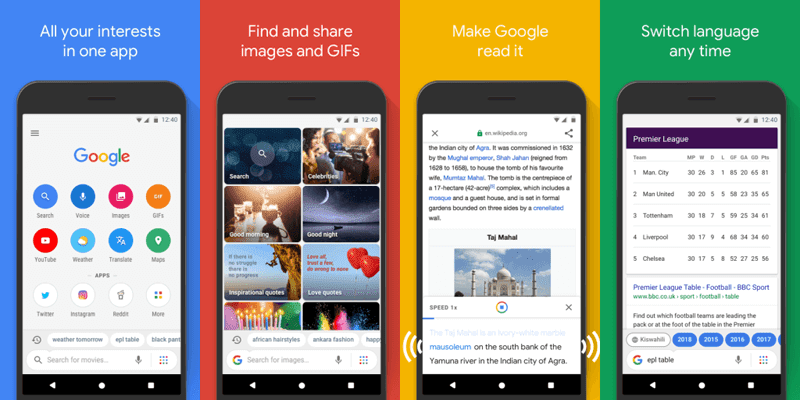 Google Assistant Go a objektív Google budú k dispozícii s aktualizáciou Google Go 179