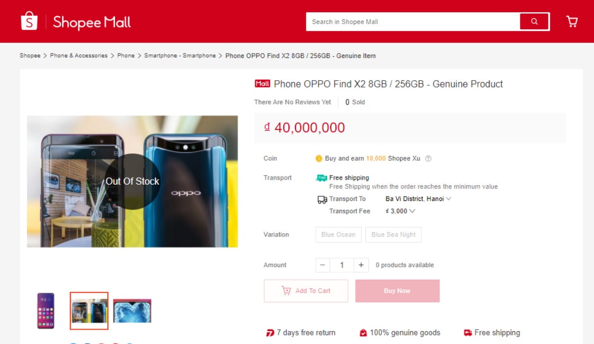 Oppo Find X2 Spotted on Vietnam Retail Site Ahead of Launch Next Month, Full Specifications Leaked