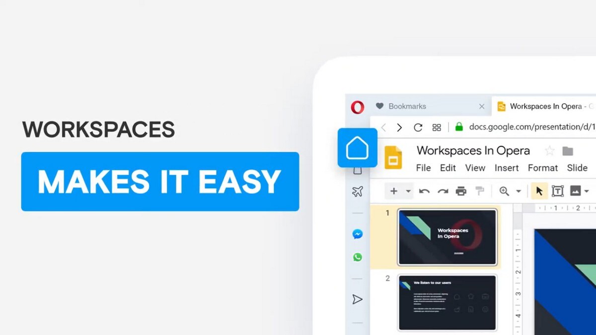 Opera’s Desktop Web Browser Updated to R2020 Release, Workplaces and Sidebar Panel Introduced