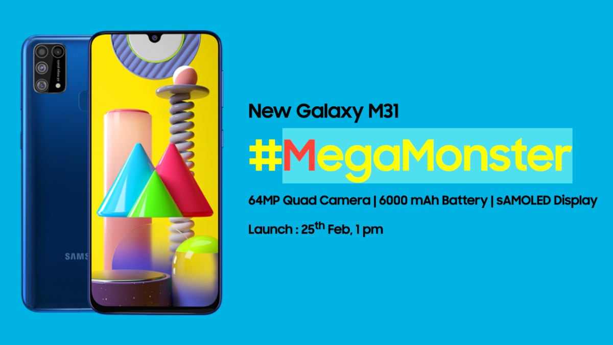 Samsung Galaxy M31 With 6,000mAh Battery Launching in India Today: Expected Price, Specifications, How to Watch Live Stream