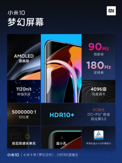 Xiaomi Mi 10: displej na výkrik a 4500 mAh batérie 376