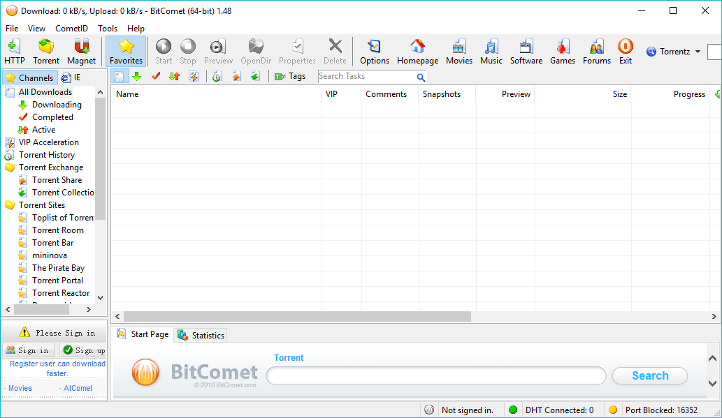 Najlepšie Torrent klient Windows 3  BitComet