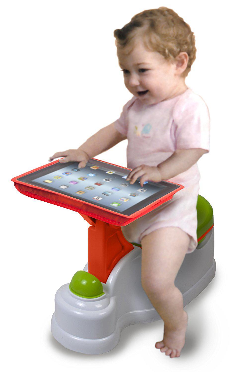 Detský nočník je vybavený držiakom iPad, ktorý umožňuje batoľatá pobaviť sa počas ich tréningu 132