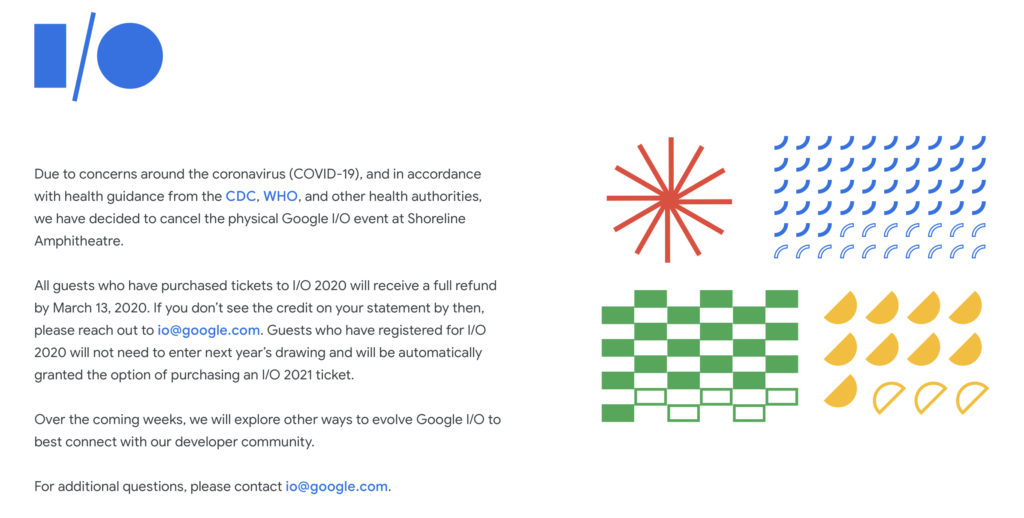 Spoločnosť Coronavirus zrušila spoločnosť Google I / O 2020 289