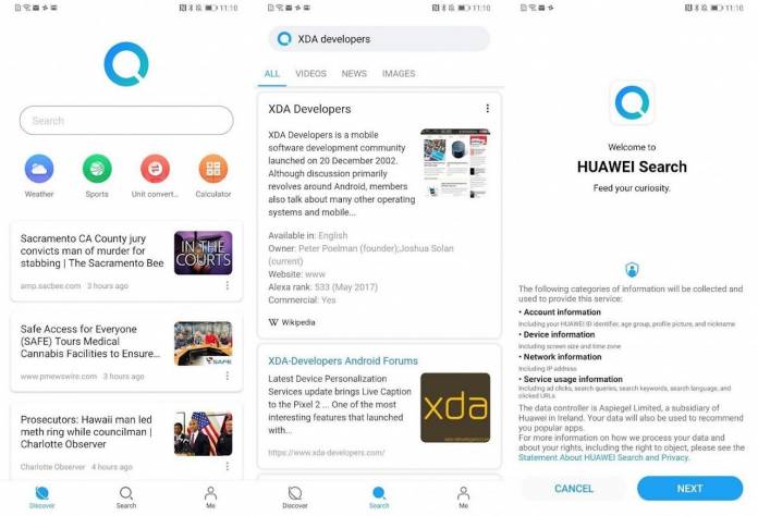 Spoločnosť Huawei testuje nový vyhľadávací nástroj pre budúce aplikácie Google-less smartphones 303