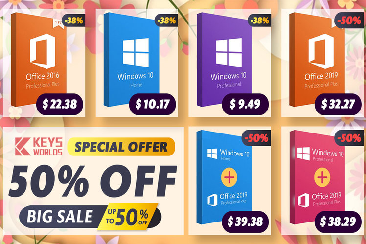 dostať Windows 10 Pro za pouhých $9.49, kancelária 2019 za 32,27 dolárov - zľava až 50%! 317