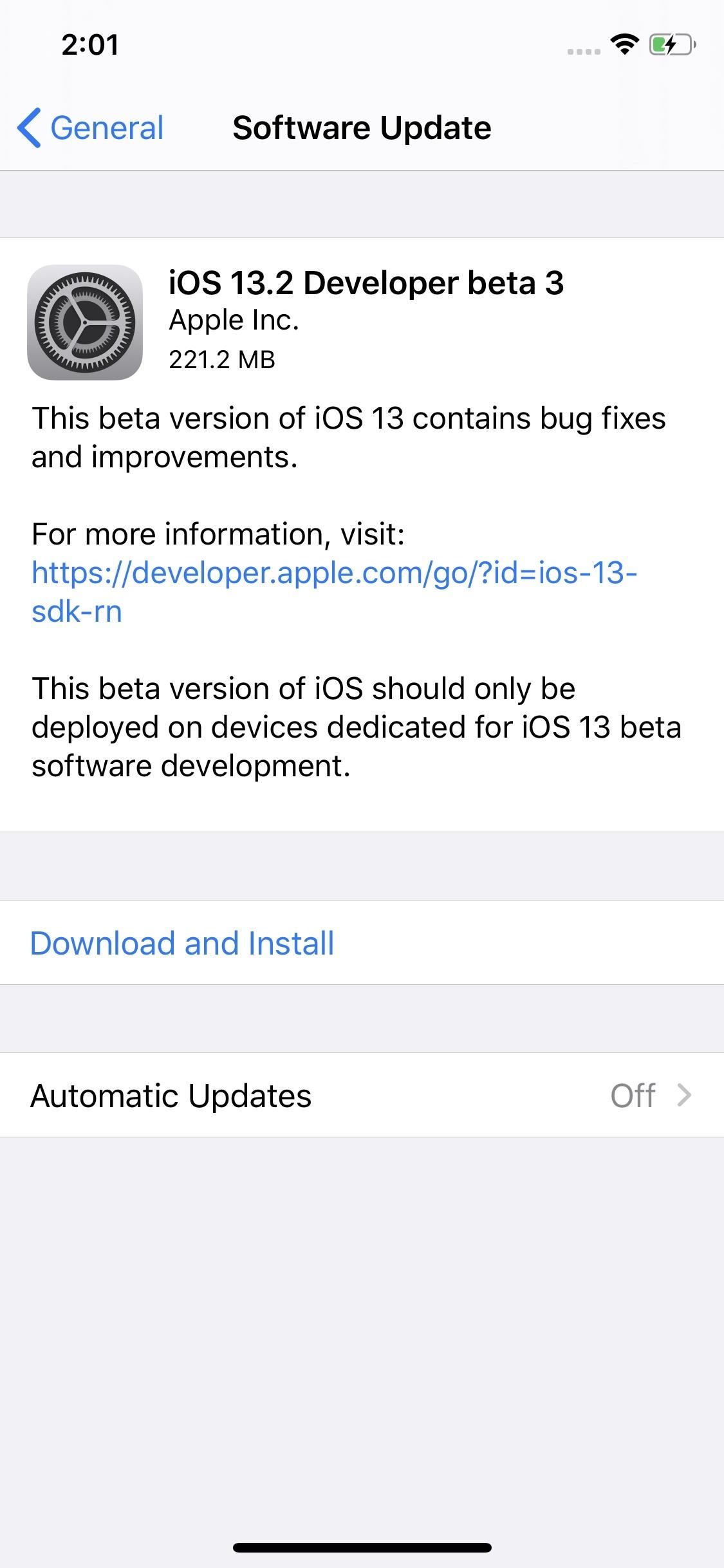 Apple  Práve vydaný iOS 13.2 Vývojár Beta 3 pre iPhone