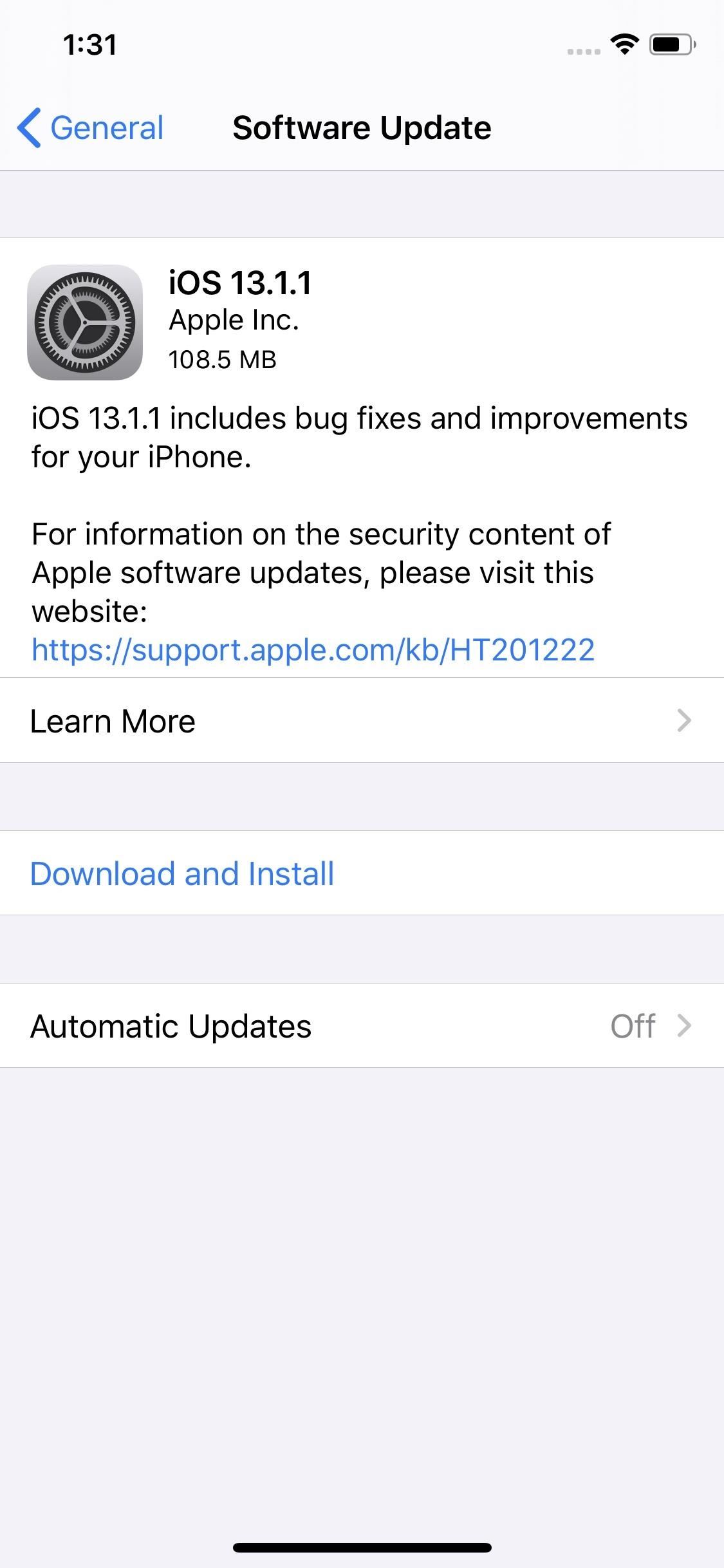 Appleje iOS 13.1.1 pre iPhone je teraz k dispozícii, obsahuje záplaty na chybu zabezpečenia klávesnice, chybu vybitia batérie a ďalšie