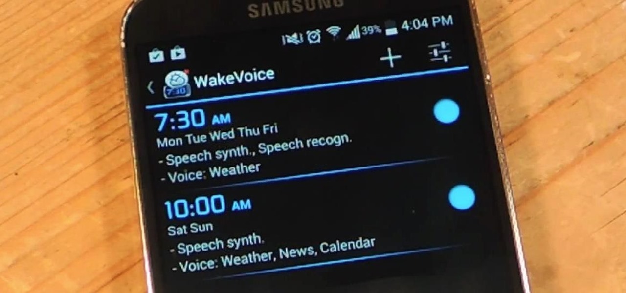 Postup: Na uspanie alebo odloženie spánku použite vlastné hlasové príkazy Galaxy Alarm S4 bez použitia rúk