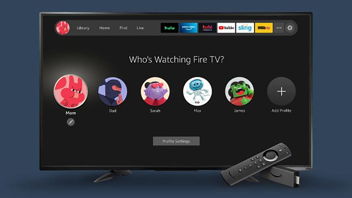 nové rozhranie amazon fire tv profily