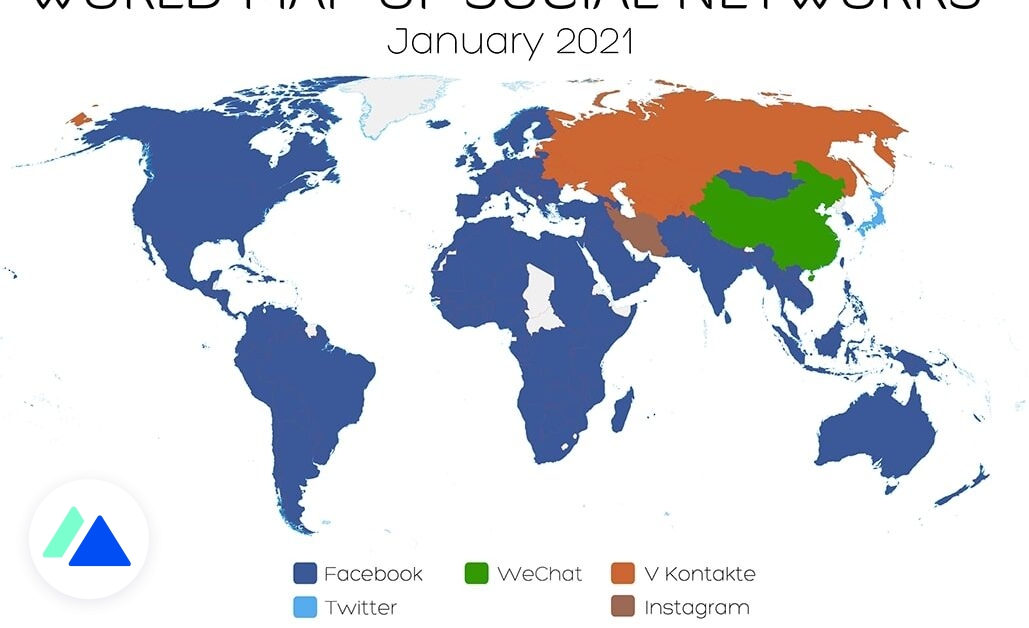 Mapa najpopulárnejších sociálnych sietí v roku 2021 37