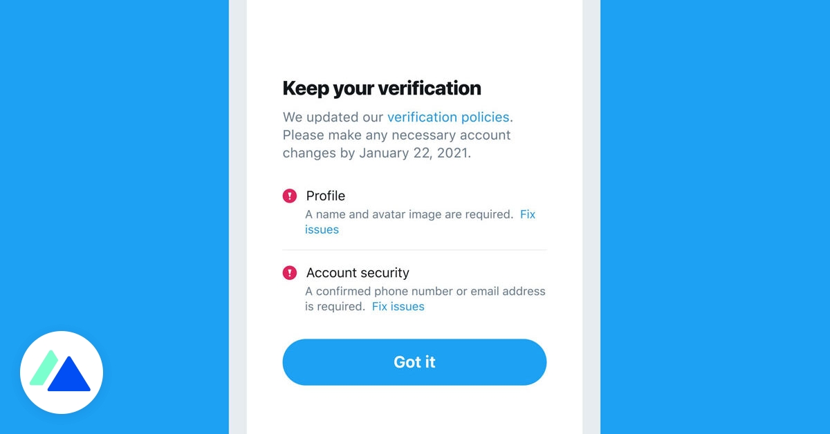Twitter odstrániť certifikáciu z neúplných alebo neaktívnych účtov ešte dnes 21